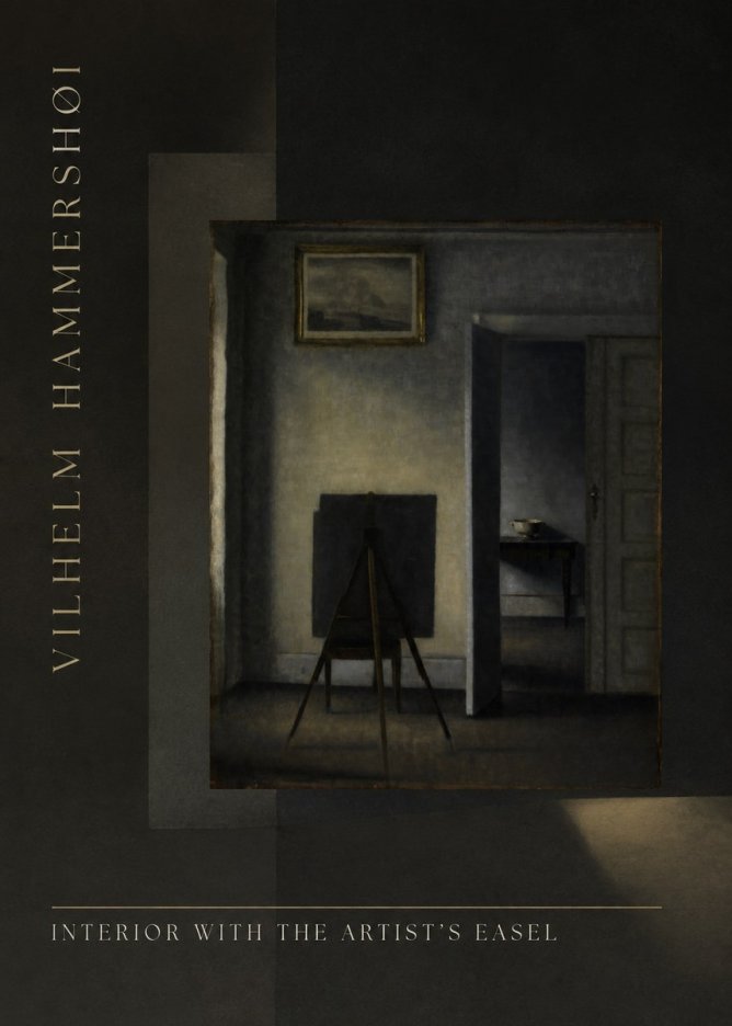 Vilhelm Hammershøi Interior with the Artist's Easel I No5 - Plakat