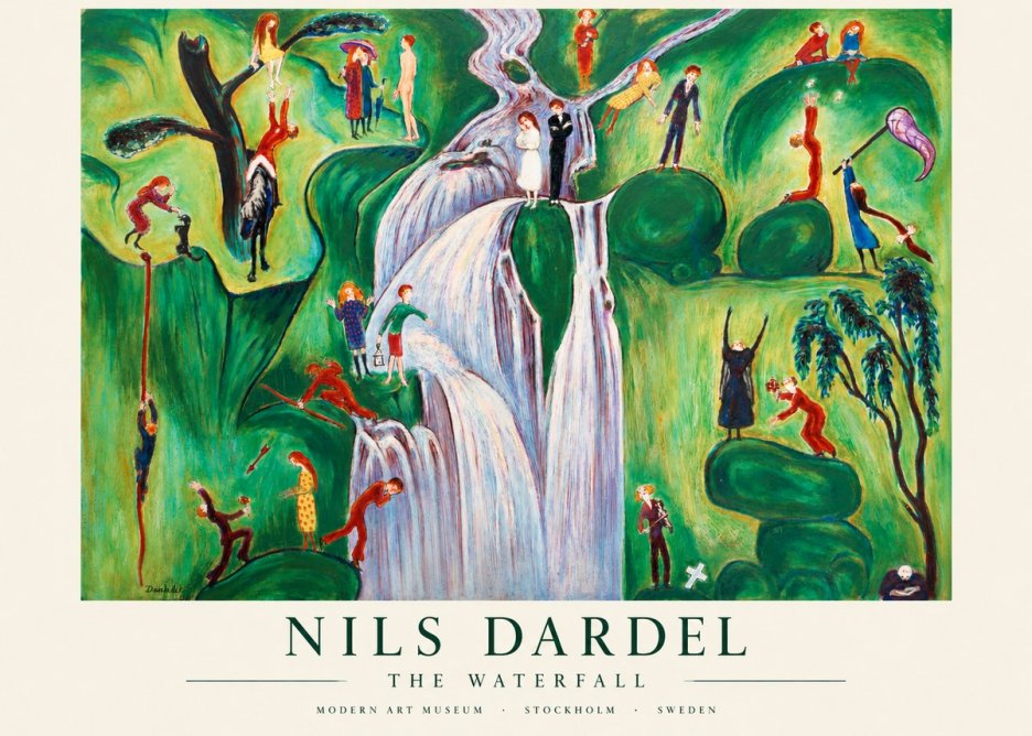 Nils Dardel The Waterfall No1 - Plakat