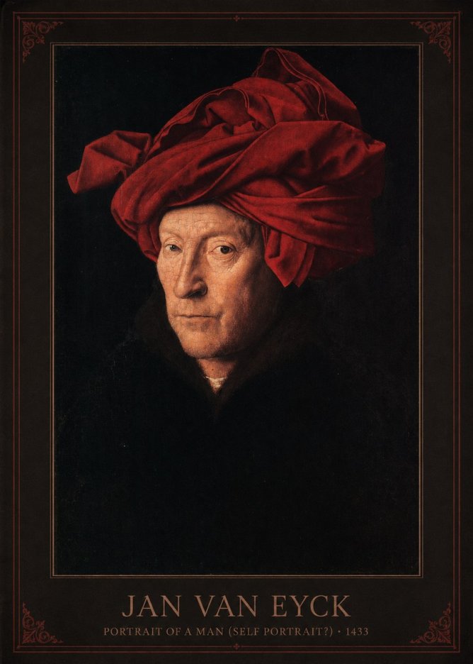 Jan van Eyck Portrait of a Man (Self Portrait?) No1 - Plakat