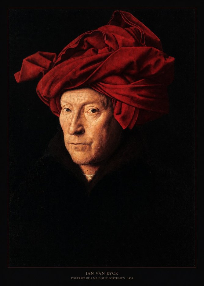 Jan van Eyck Portrait of a Man (Self Portrait?) No5 - Plakat