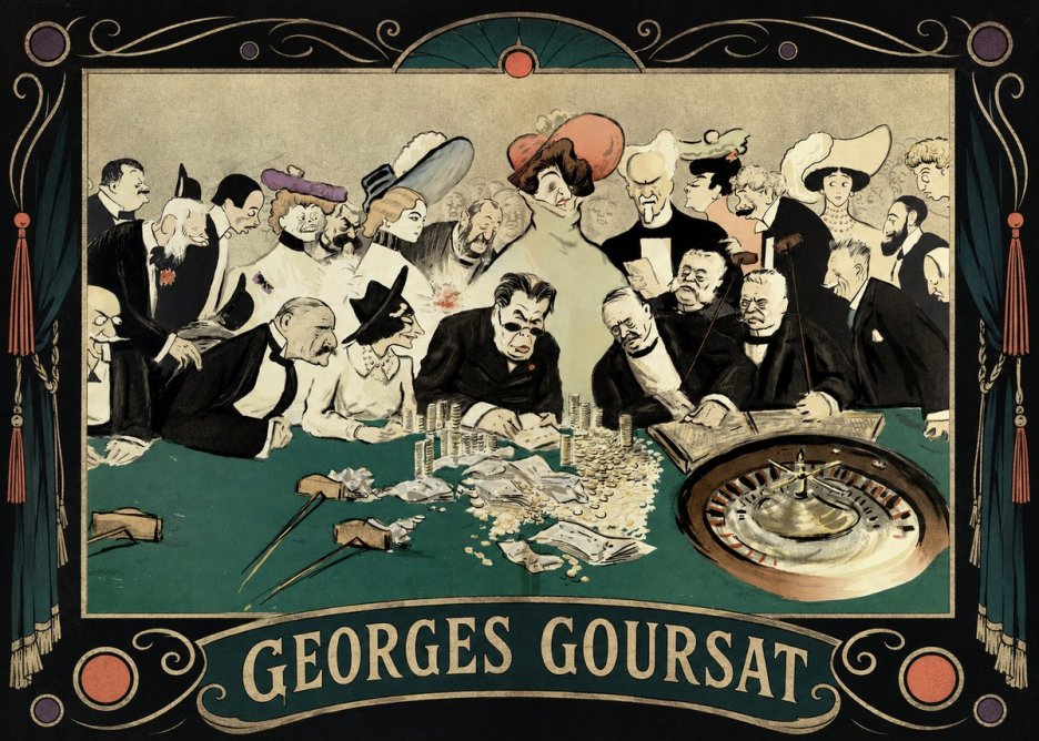 Georges Goursat At the Roulette Table No5 - Plakat