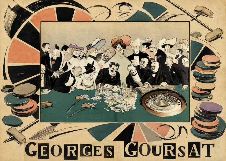 Georges Goursat At the Roulette Table No6 - Plakat