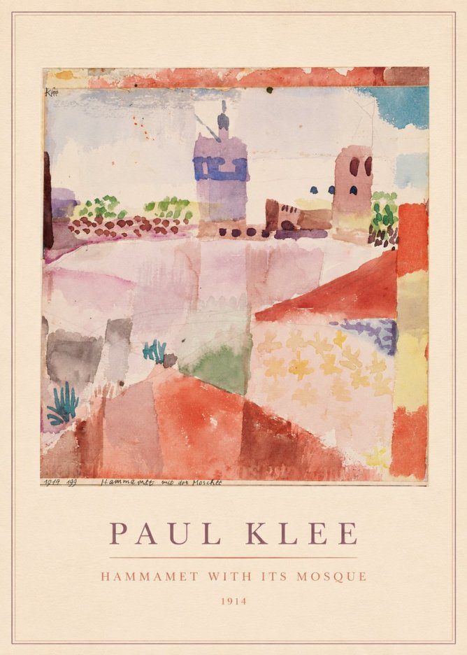 Paul Klee Hammamet with Its Mosque No3 - Plakat