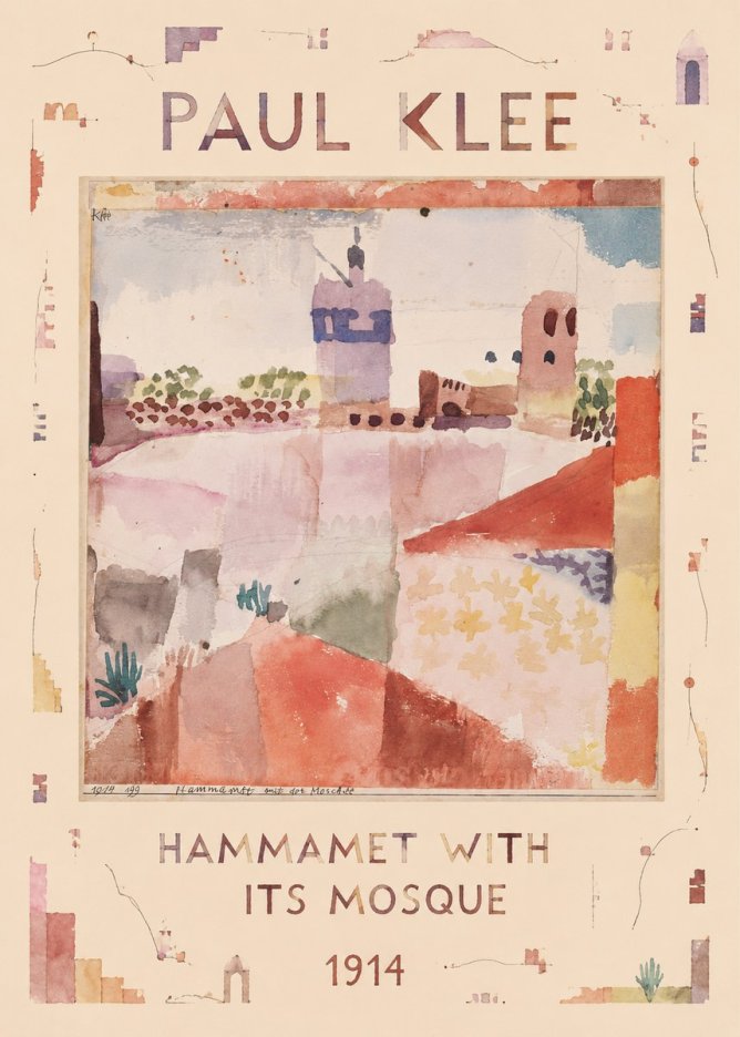 Paul Klee Hammamet with Its Mosque No4 - Plakat