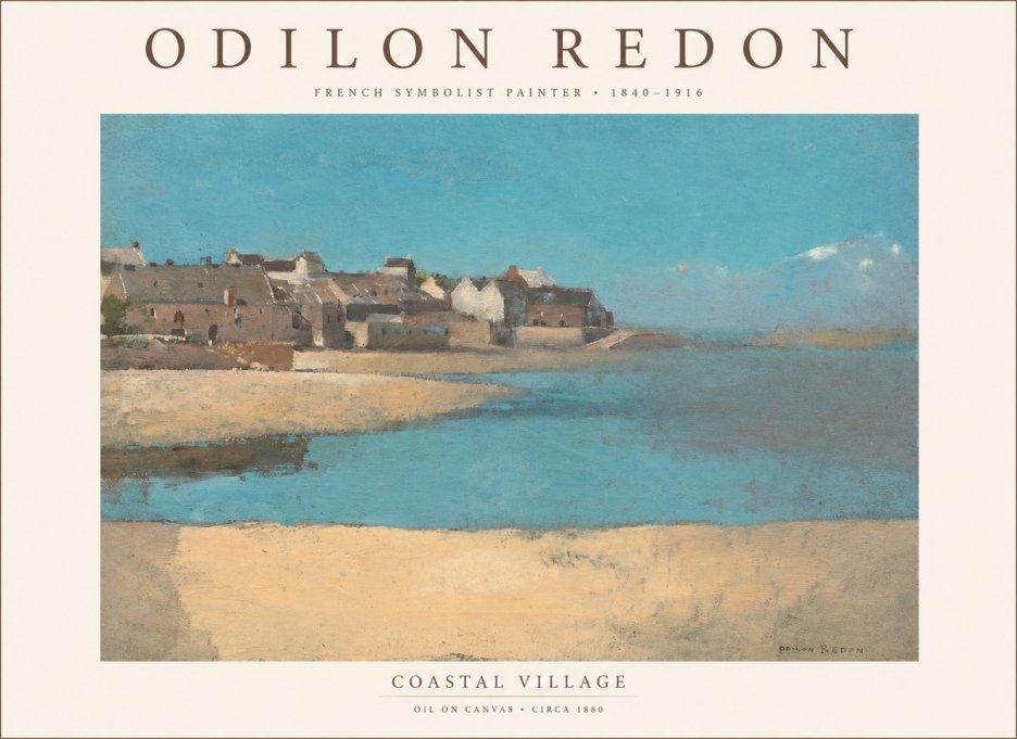 Odilon Redon Coastal Village No1 - Plakat