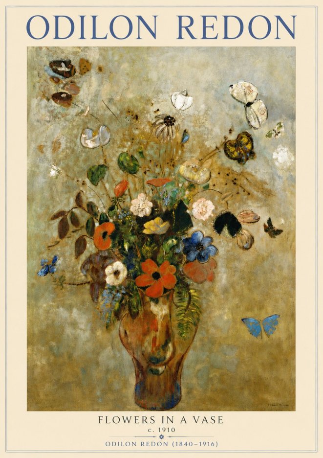 Odilon Redon Flowers in a Vase I No3 - Plakat