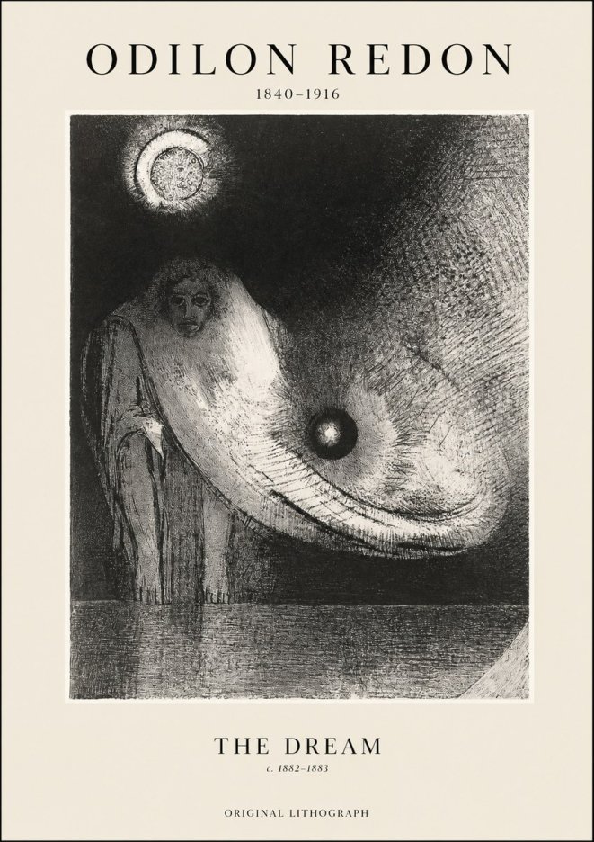 Odilon Redon The Dream No1 - Plakat