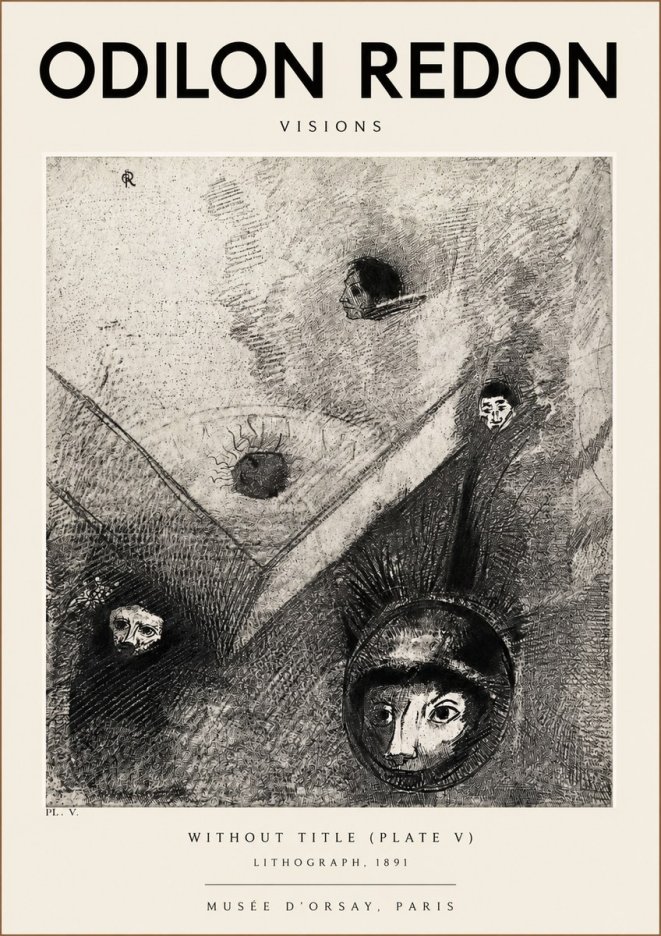 Odilon Redon Without Title (Plate V) No2 - Plakat