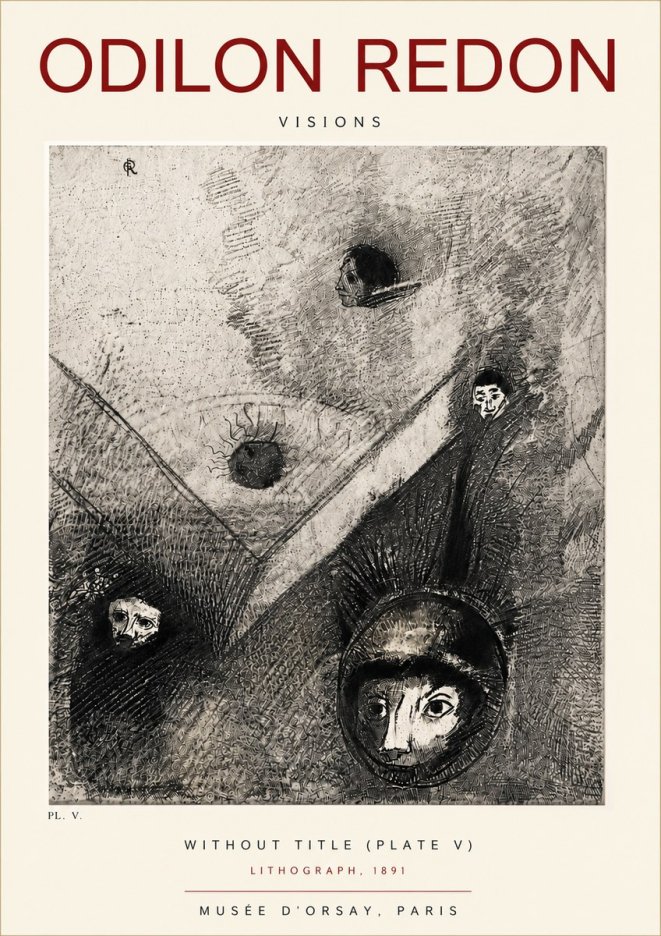Odilon Redon Without Title (Plate V) No6 - Plakat