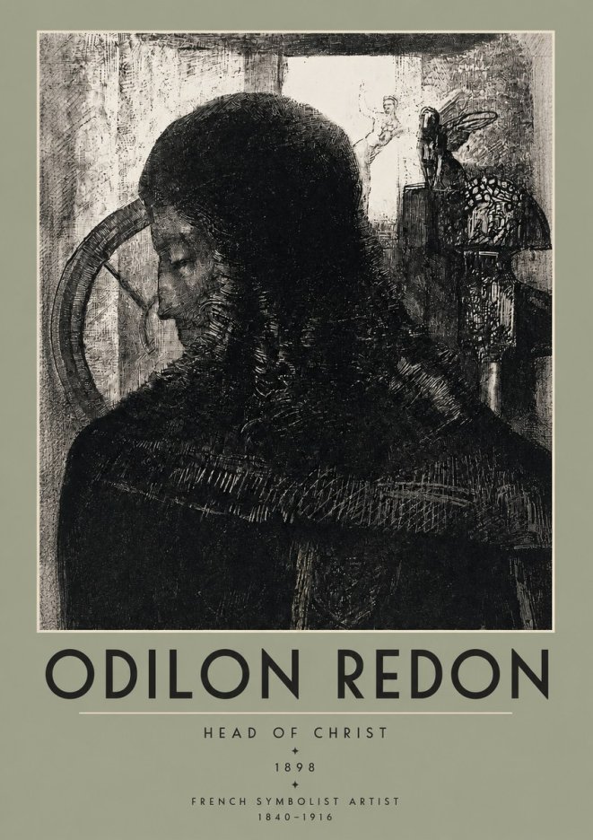 Odilon Redon Head of Christ II No2 - Plakat