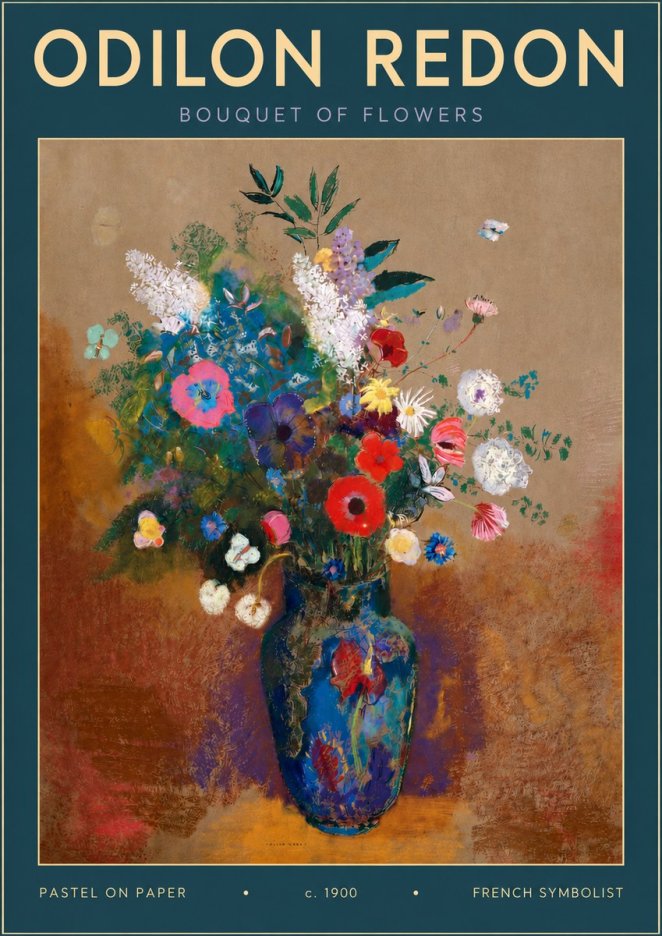 Odilon Redon Bouquet of Flowers No4 - Plakat