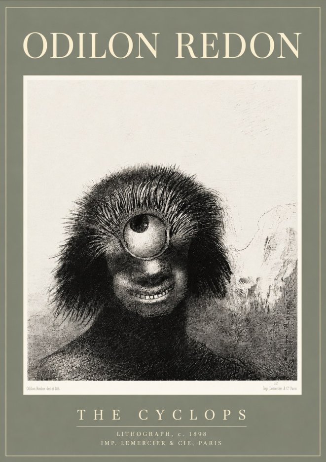 Odilon Redon The Cyclops II No3 - Plakat