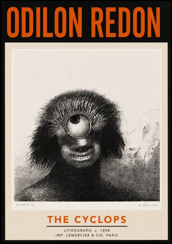 Odilon Redon The Cyclops II No5 - Plakat