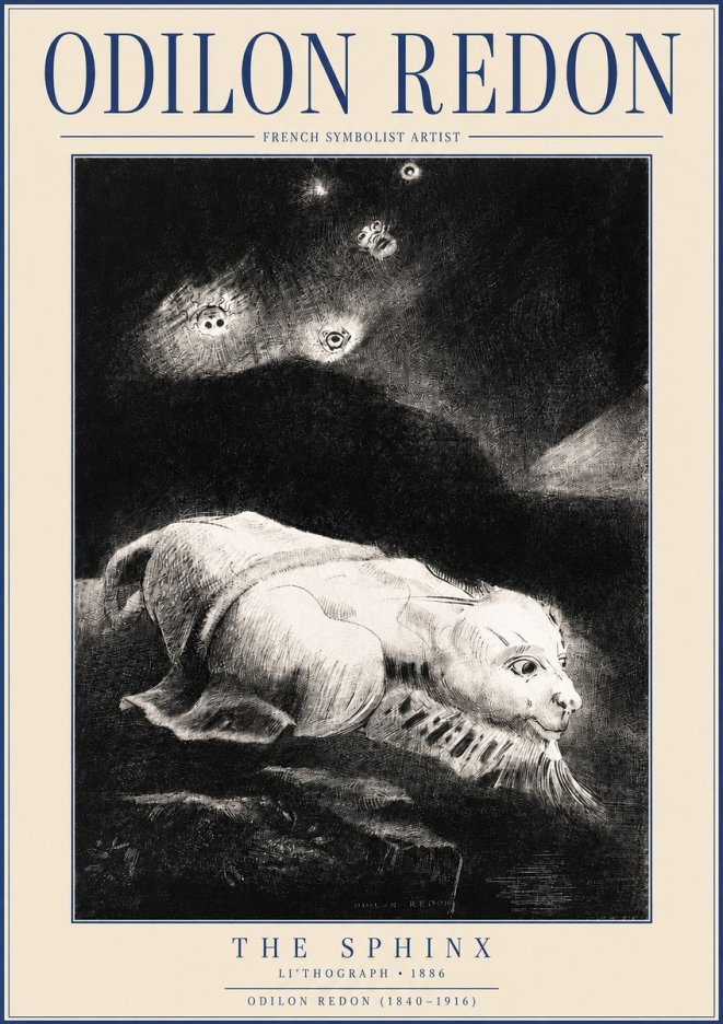 Odilon Redon The Sphinx No3 - Plakat