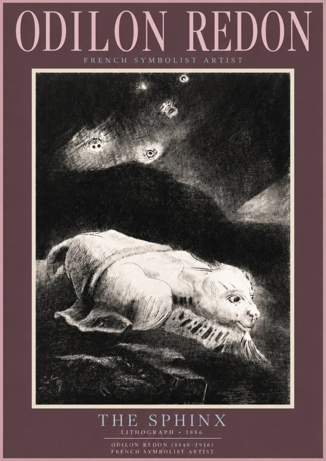 Odilon Redon The Sphinx No4 - Plakat