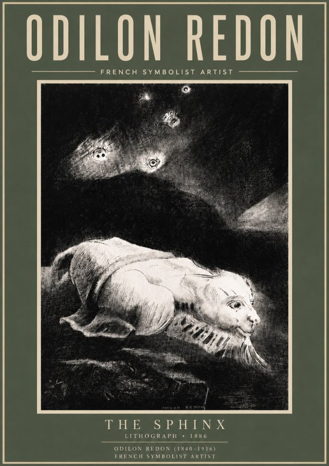 Odilon Redon The Sphinx No6 - Plakat