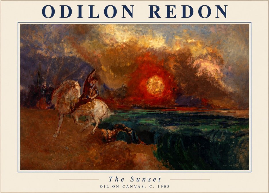 Odilon Redon The Sunset No5 - Plakat