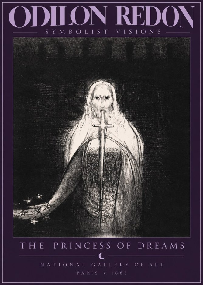 Odilon Redon The Princess of Dreams No2 - Plakat