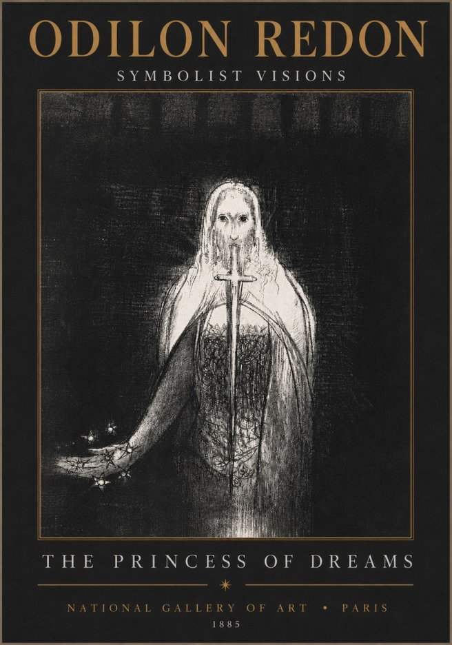 Odilon Redon The Princess of Dreams No4 - Plakat
