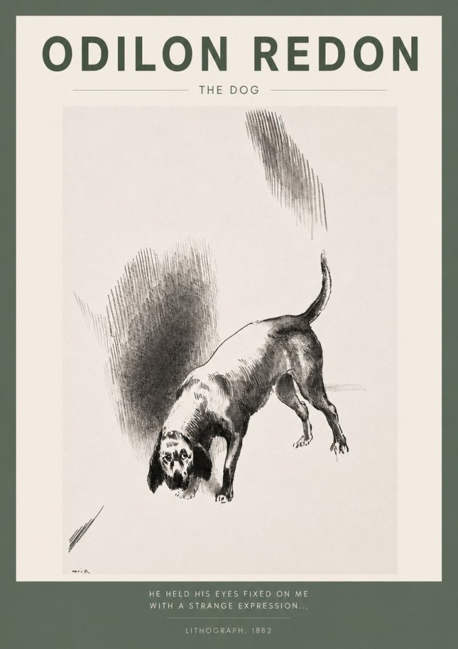 Odilon Redon The Dog No2 - Plakat