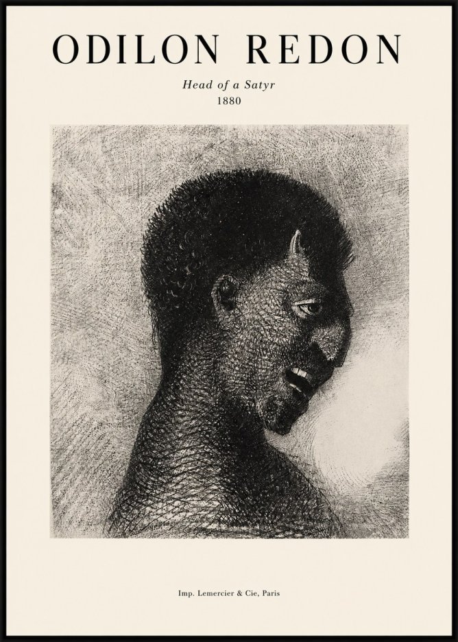 Odilon Redon Head of a Satyr No1 - Plakat