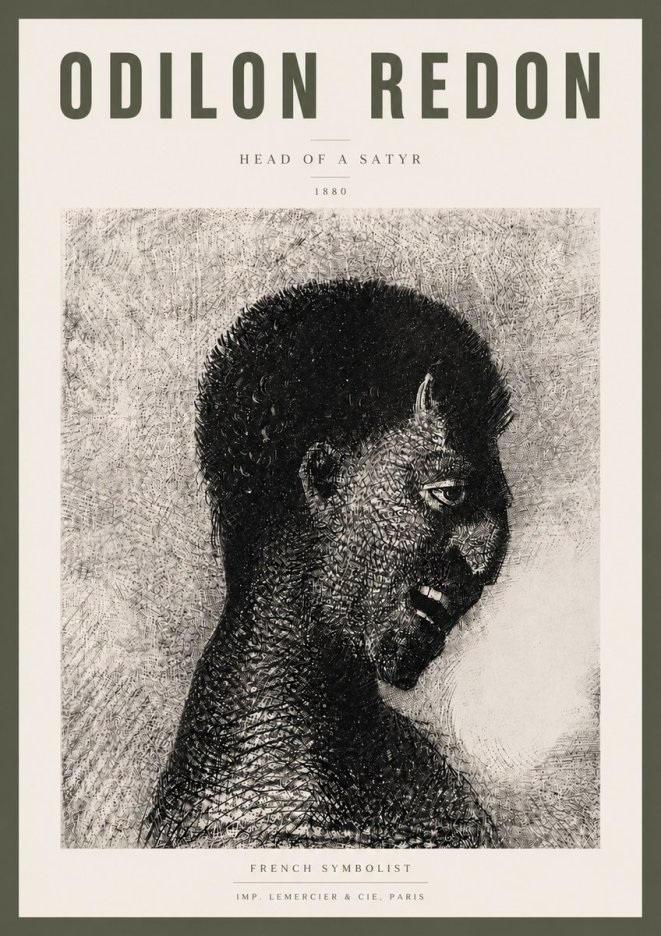 Odilon Redon Head of a Satyr No5 - Plakat