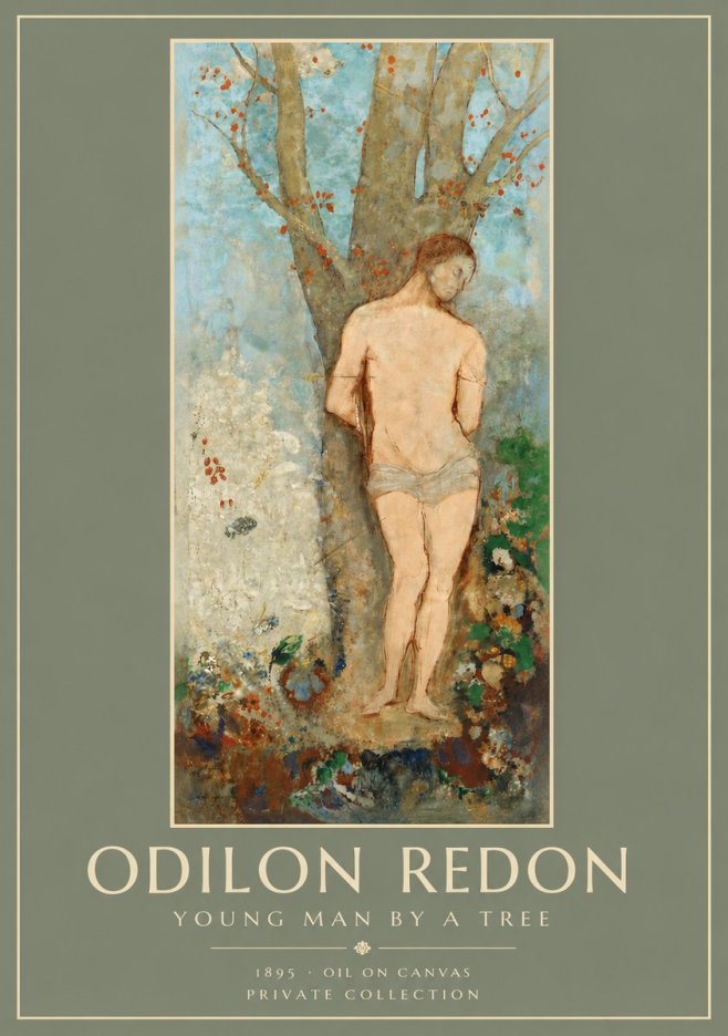 Odilon Redon Young Man by a Tree No3 - Plakat