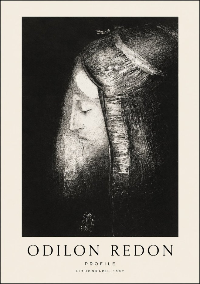 Odilon Redon Profile No1 - Plakat