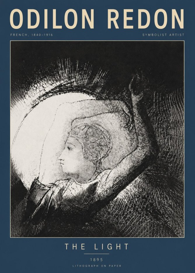 Odilon Redon The Light No2 - Plakat