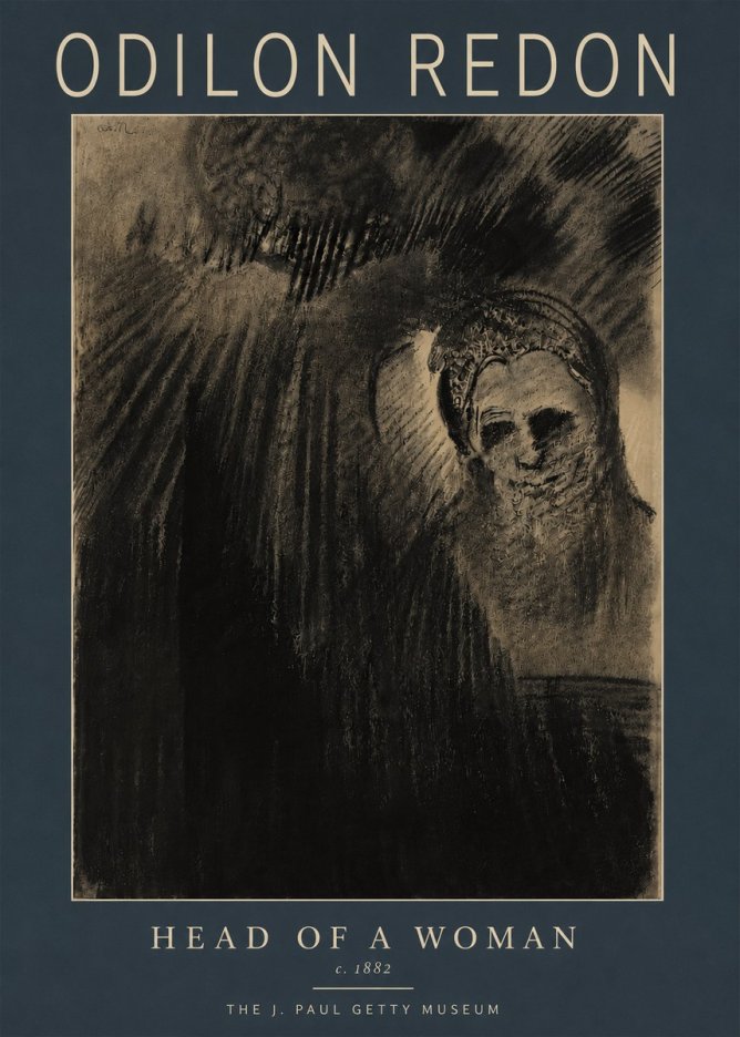 Odilon Redon Head of a Woman No5 - Plakat