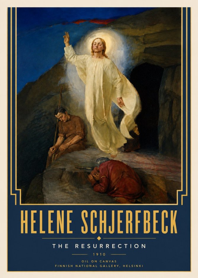 Helene Schjerfbeck The Resurrection No4 - Plakat