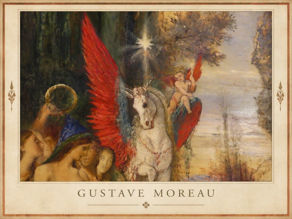 Gustave Moreau Pegasus No1 - Plakat