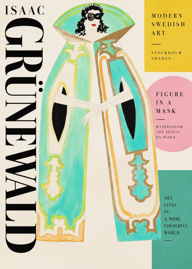 Isaac Grünewald Figure in a Mask No5 - Plakat