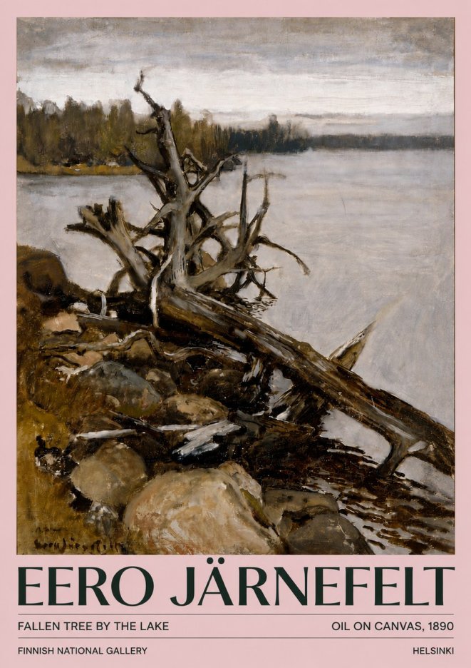 Eero Järnefelt Fallen Tree by the Lake No4 - Plakat
