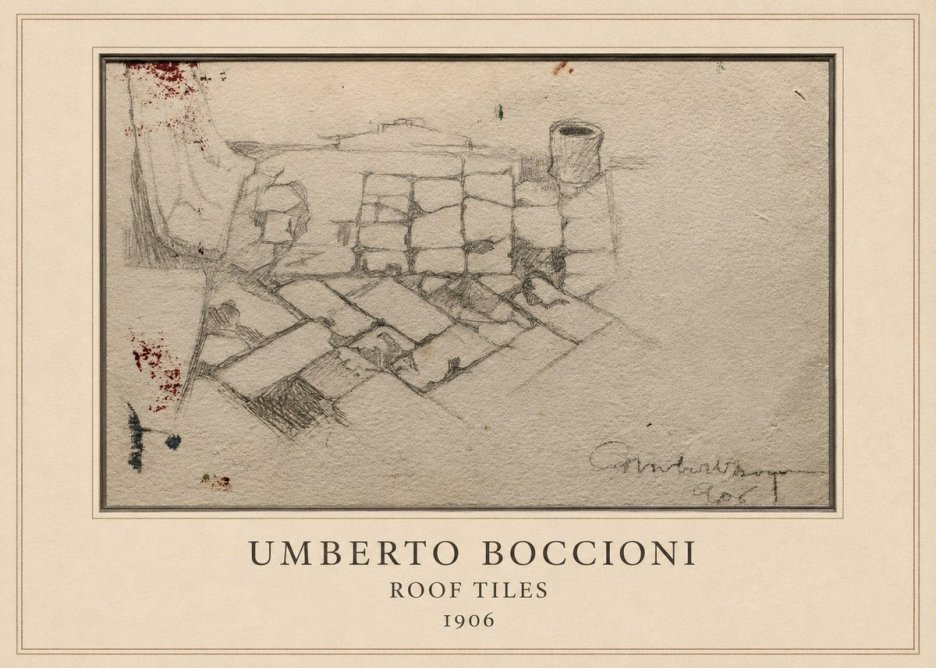 Umberto Boccioni Roof Tiles No4 - Plakat