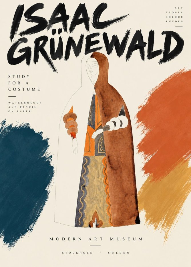 Isaac Grünewald Study for a Costume I No3 - Plakat