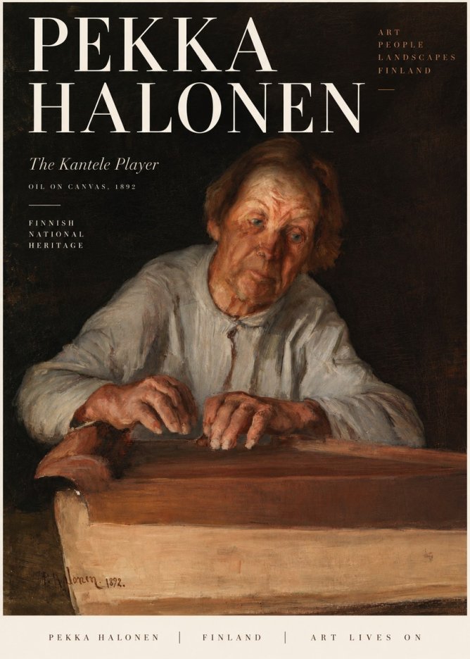 Pekka Halonen The Kantele Player No3 - Plakat