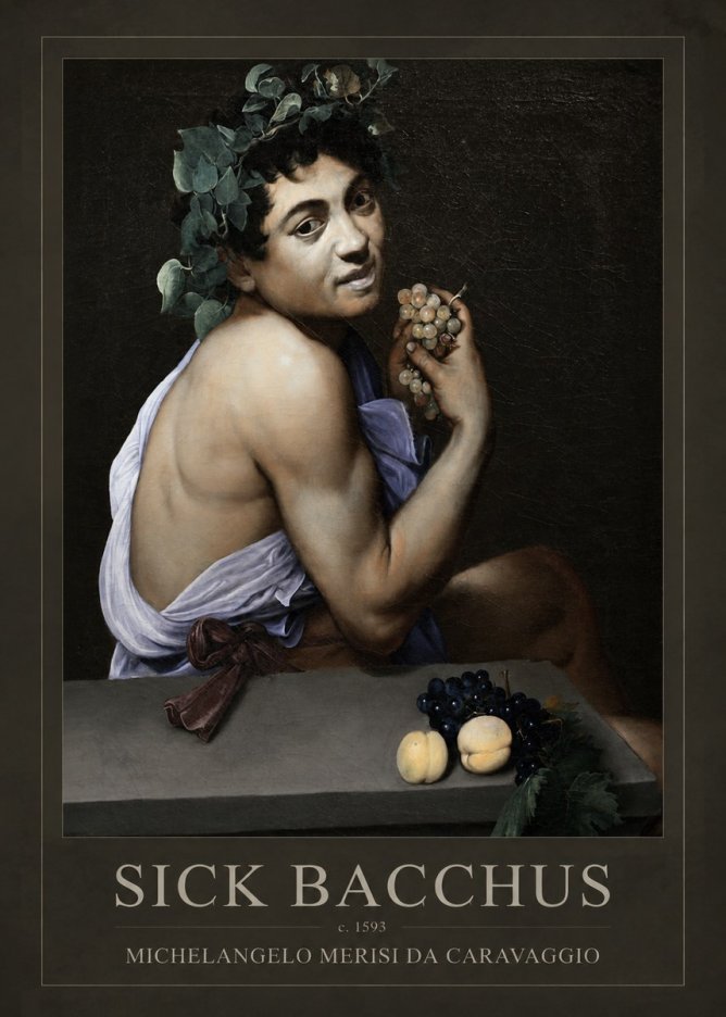 Michelangelo Merisi da Caravaggio Sick Bacchus No3 - Plakat