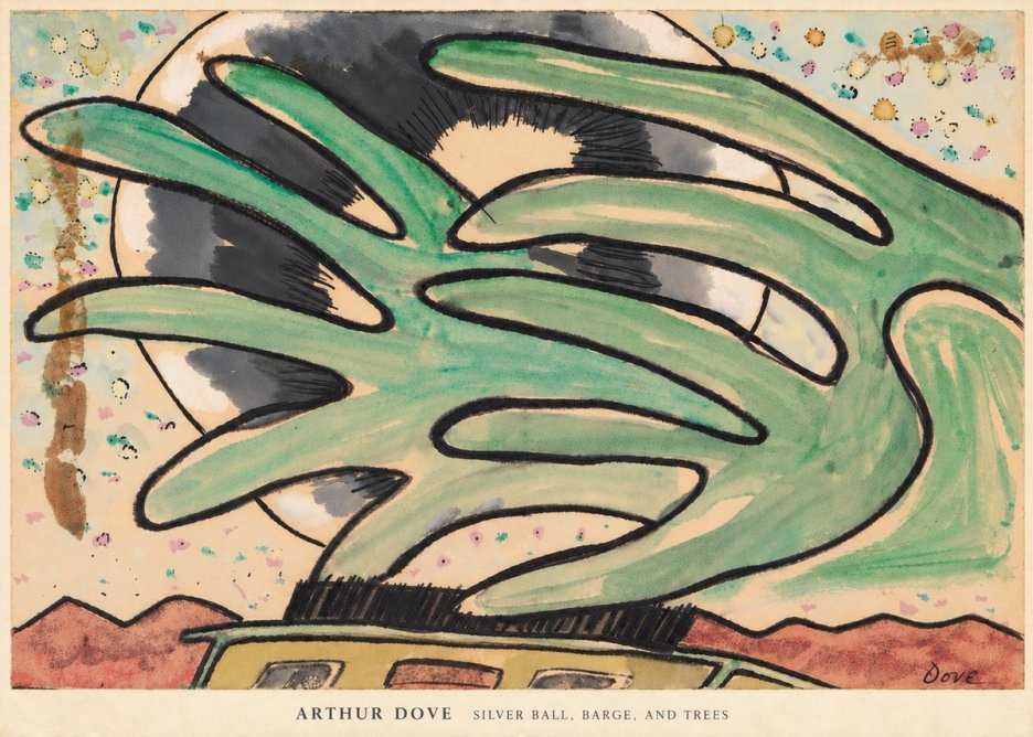 Arthur Dove Silver Ball, Barge, and Trees No6 - Plakat