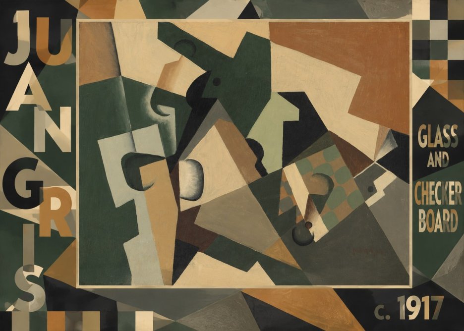 Juan Gris Glass and Checkerboard No5 - Plakat
