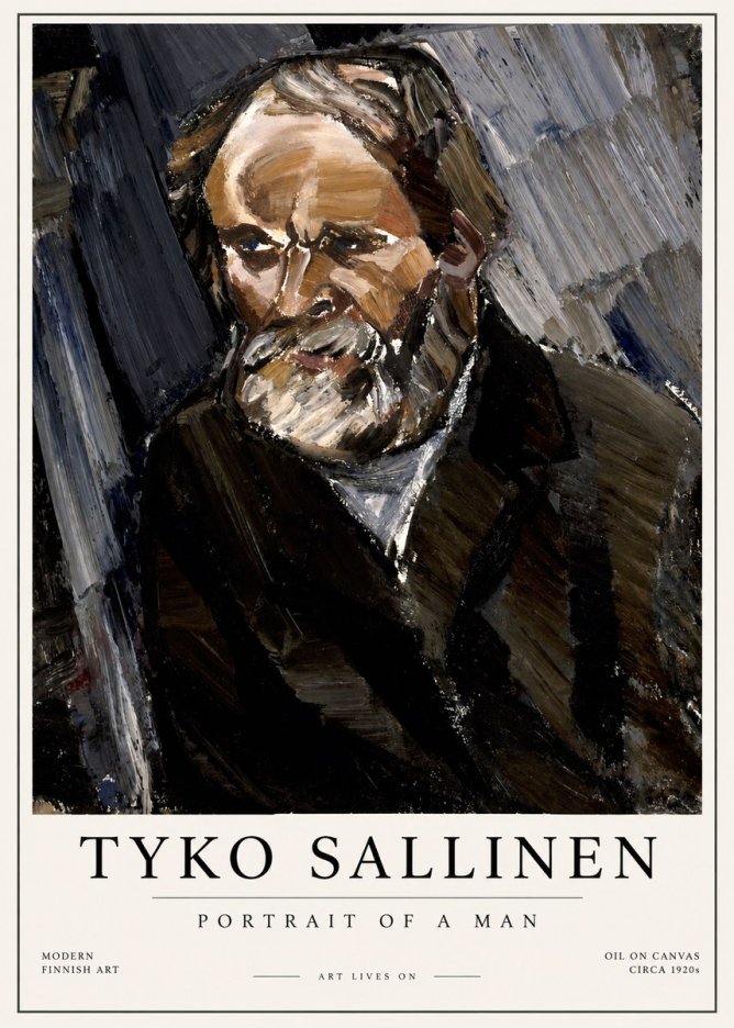 Tyko Sallinen Portrait of a Man III No1 - Plakat
