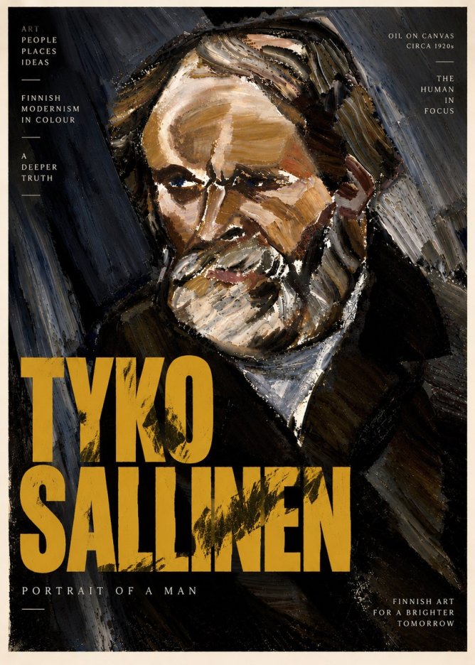 Tyko Sallinen Portrait of a Man III No5 - Plakat