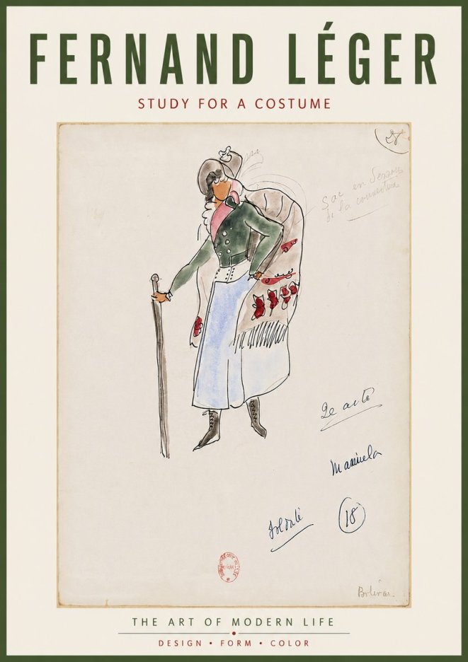 Fernand Léger Study for a Costume No6 - Plakat