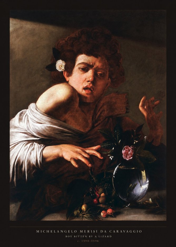 Michelangelo Merisi da Caravaggio Boy Bitten by a Lizard No5 - Plakat