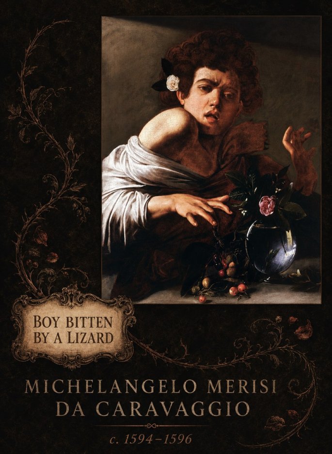 Michelangelo Merisi da Caravaggio Boy Bitten by a Lizard No6 - Plakat