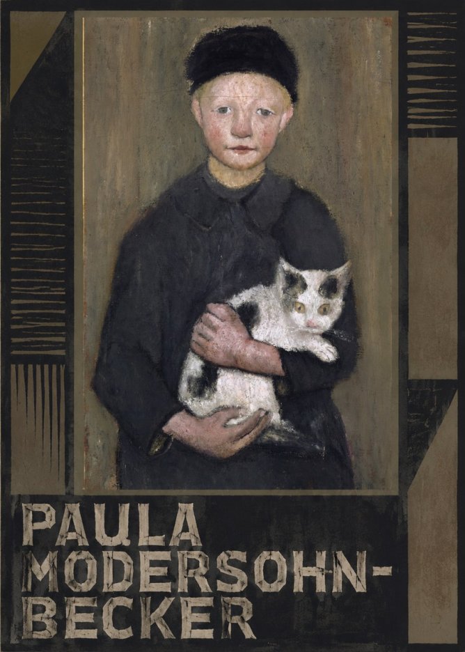 Paula Modersohn-Becker Girl with Cat No4 - Plakat