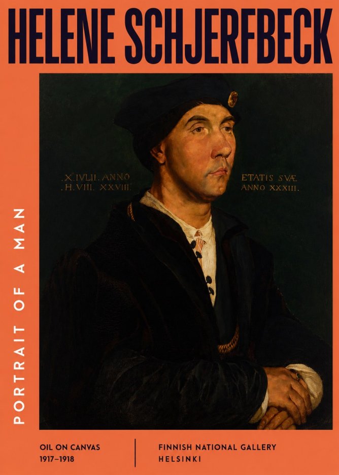 Helene Schjerfbeck Portrait of a Man I No2 - Plakat