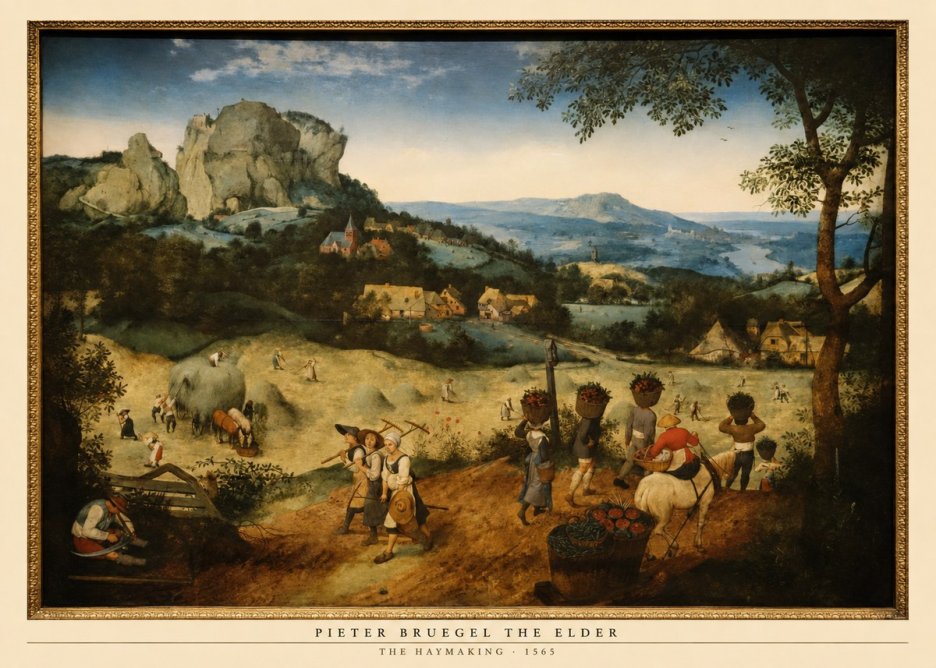 Pieter Bruegel The Haymaking No6 - Plakat