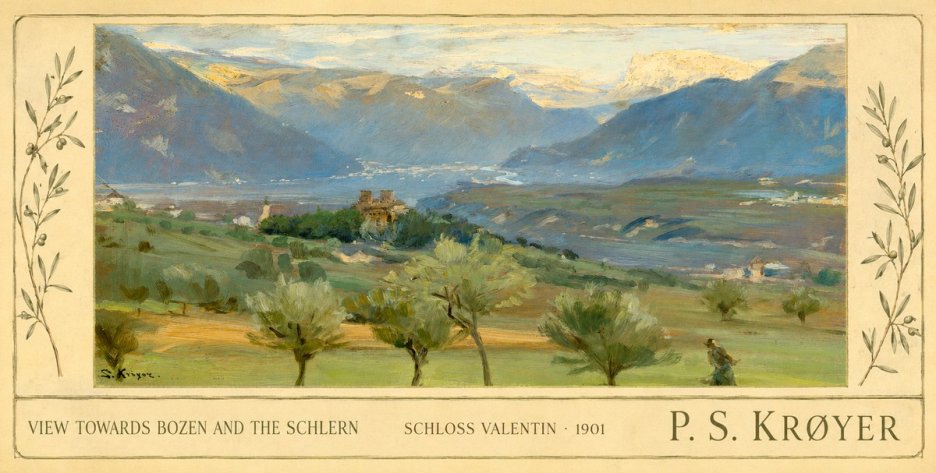 P.S. Krøyer View Towards Bozen and the Schlern No4 - Plakat