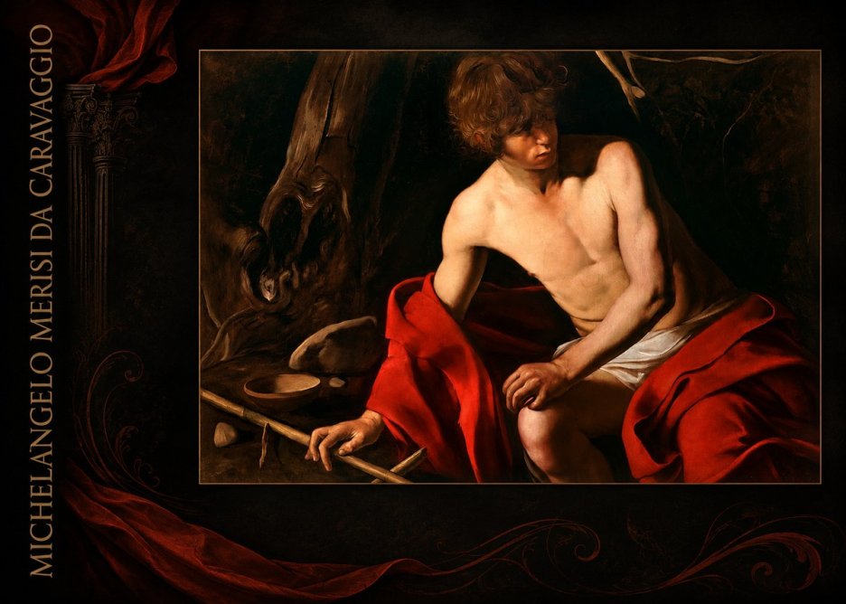 Michelangelo Merisi da Caravaggio John the Baptist (Youth with a Ram) No3 - Plakat